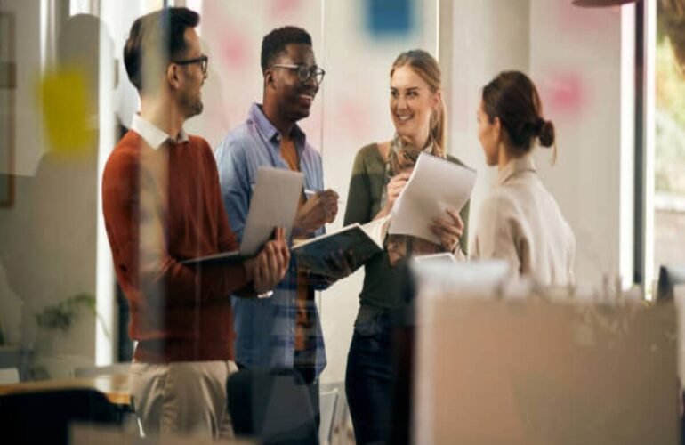 Employees Engaged in a Hybrid Work Environment